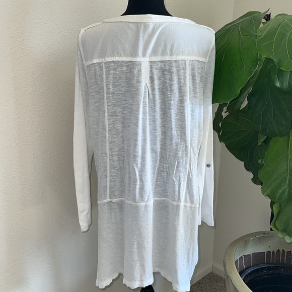 We The Free Women’s Stargazer 100% Cotton Henley 3/4 Sleeve Tunic Top Medium - Picture 9 of 11